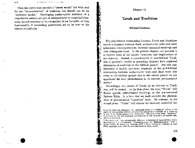 Torah and Tradition