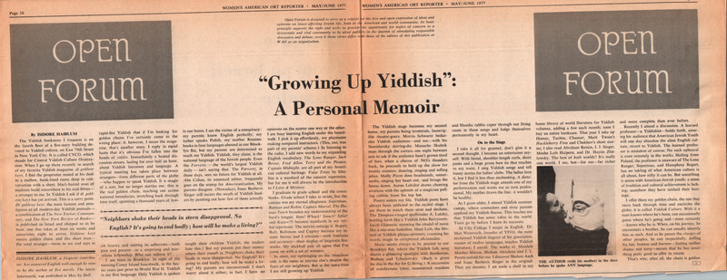 Haiblum - 1977 - Growing Up Yiddish A Personal Memoir.pdf