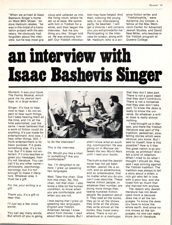 Haiblum - 1976 - An Interview with Isaac Bashevis Singer.pdf