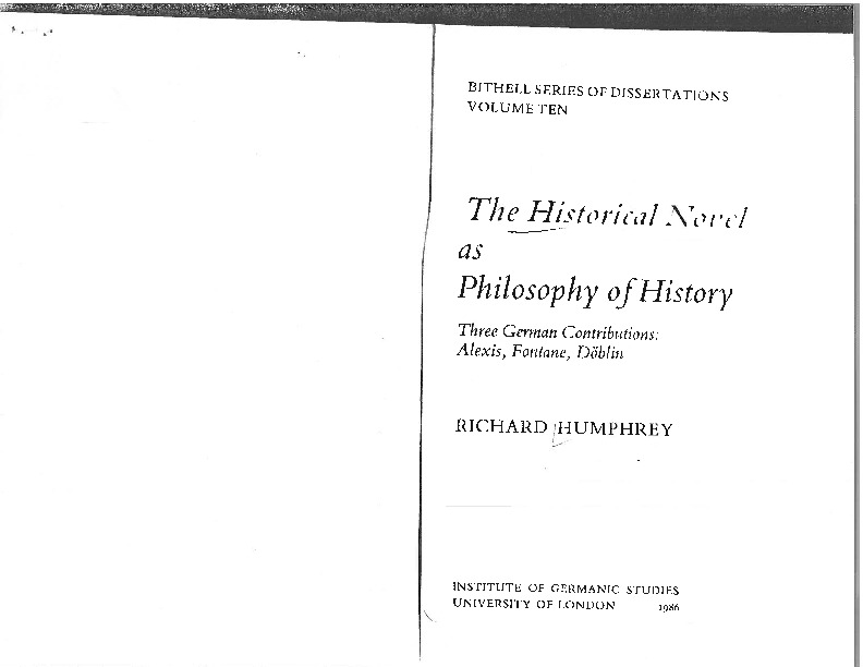 humphrey the historical novel.pdf