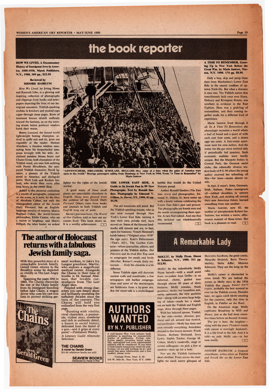 Haiblum - 1980 - How We Lived by Howe and Libo (Review).pdf