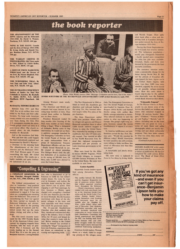 Haiblum - 1985 - The Abandonment of the Jews (Review).pdf