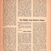 Haiblum - 1970 - The 'Hidden' Isaac Bashevis Singer.pdf