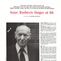 Haiblum - 1984 - Isaac Bashevis Singer at 80.pdf