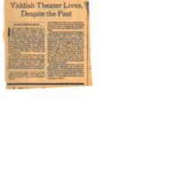 Yiddish Theater Lives, Despite the Past