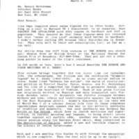 David Roskies to Bonnie Fetterman—March 4, 1991